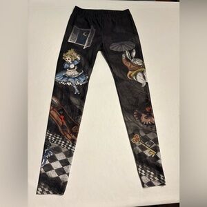 Poprageous Rabbit Hole Women's Large Alice in Wonderland Graphic Leggings
